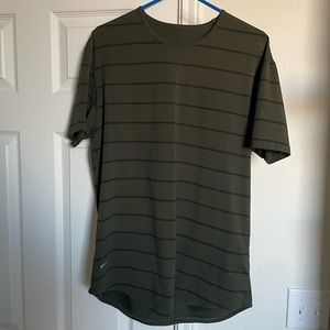 BYLT Tee Forest Green / Navy Stripes Large